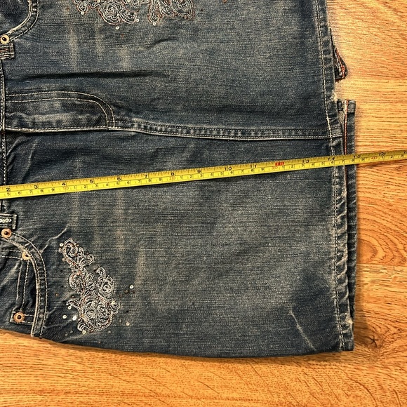 AMERICAN EAGLE Y2K Retro Skirt Denim Sz 0 - Picture 8 of 10